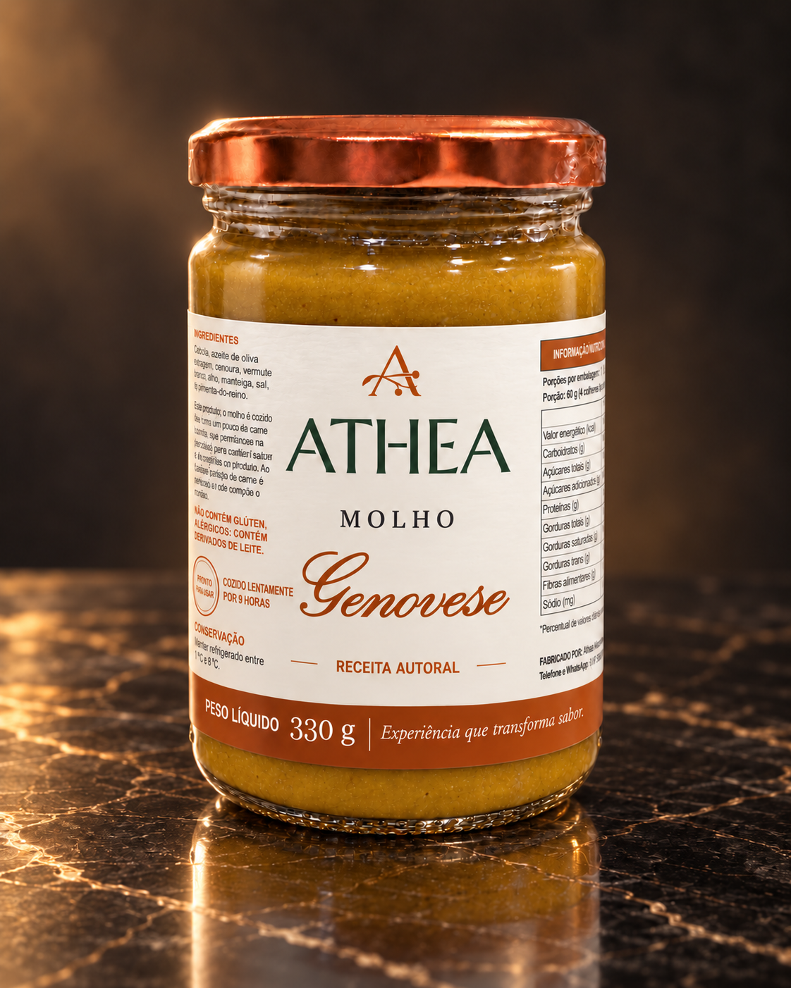 Pote do Molho Genovese Napoletano ATHEA, 330 g