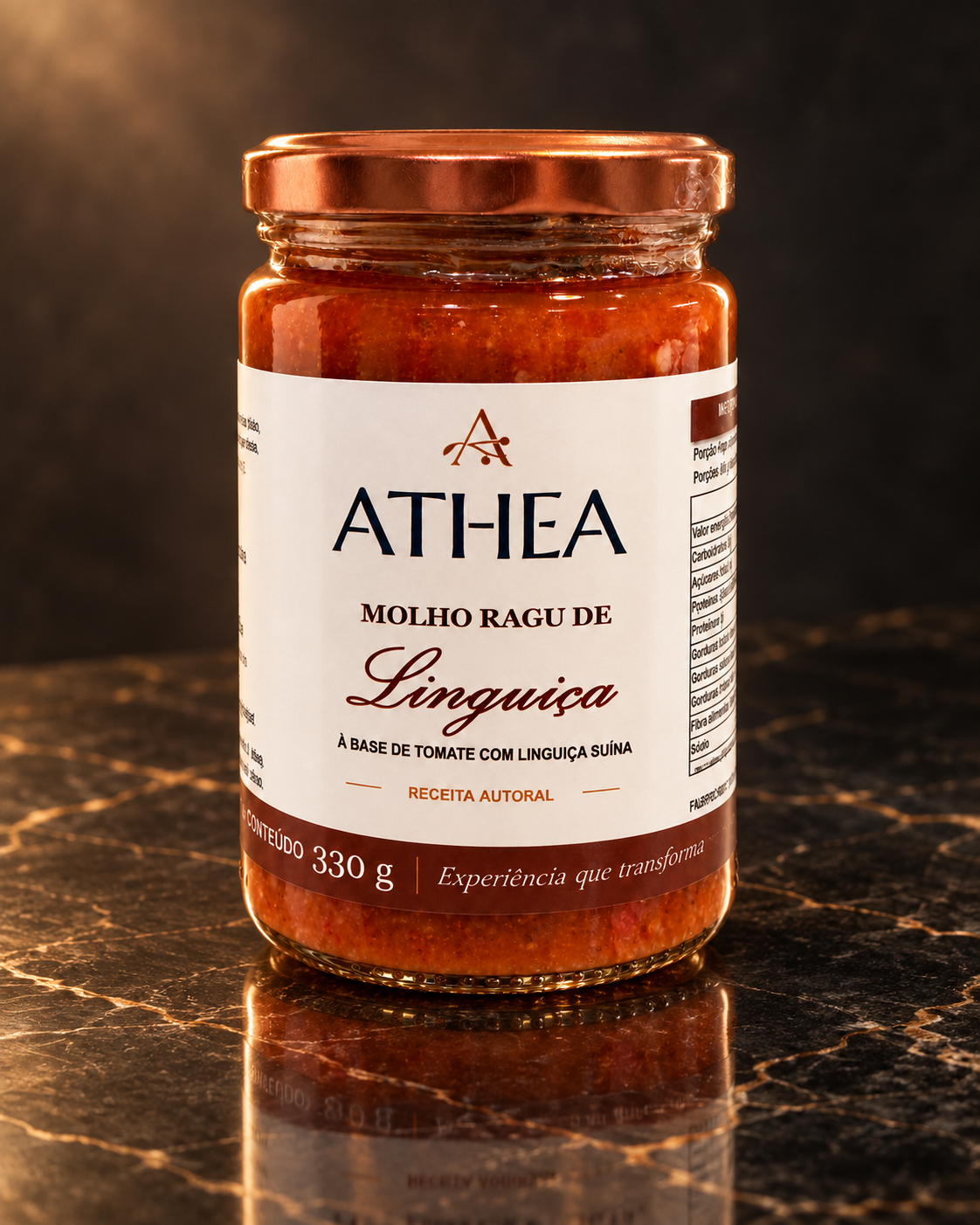 Pote do Molho Ragù de Linguiça ATHEA, 330 g